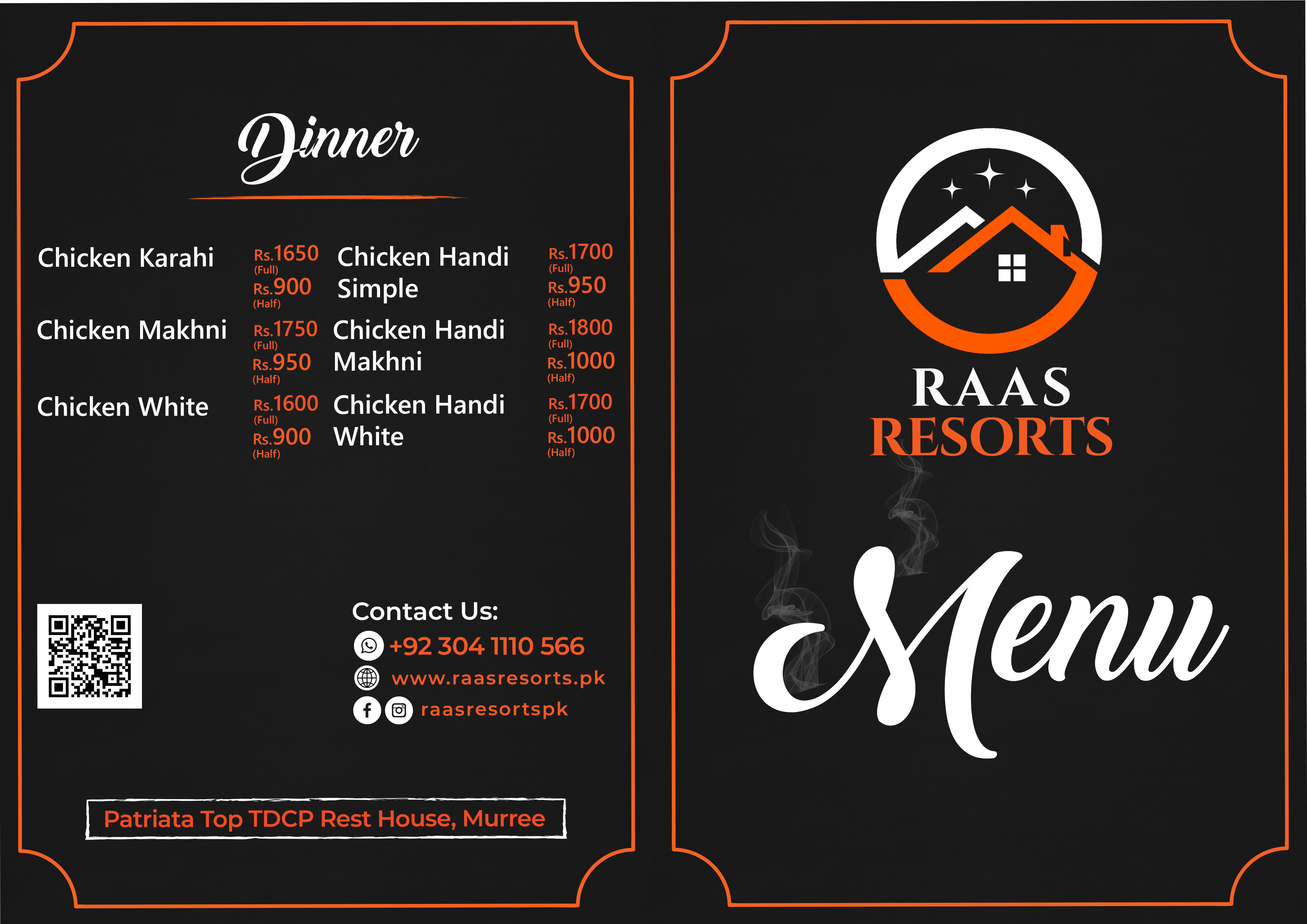 raas resort menu